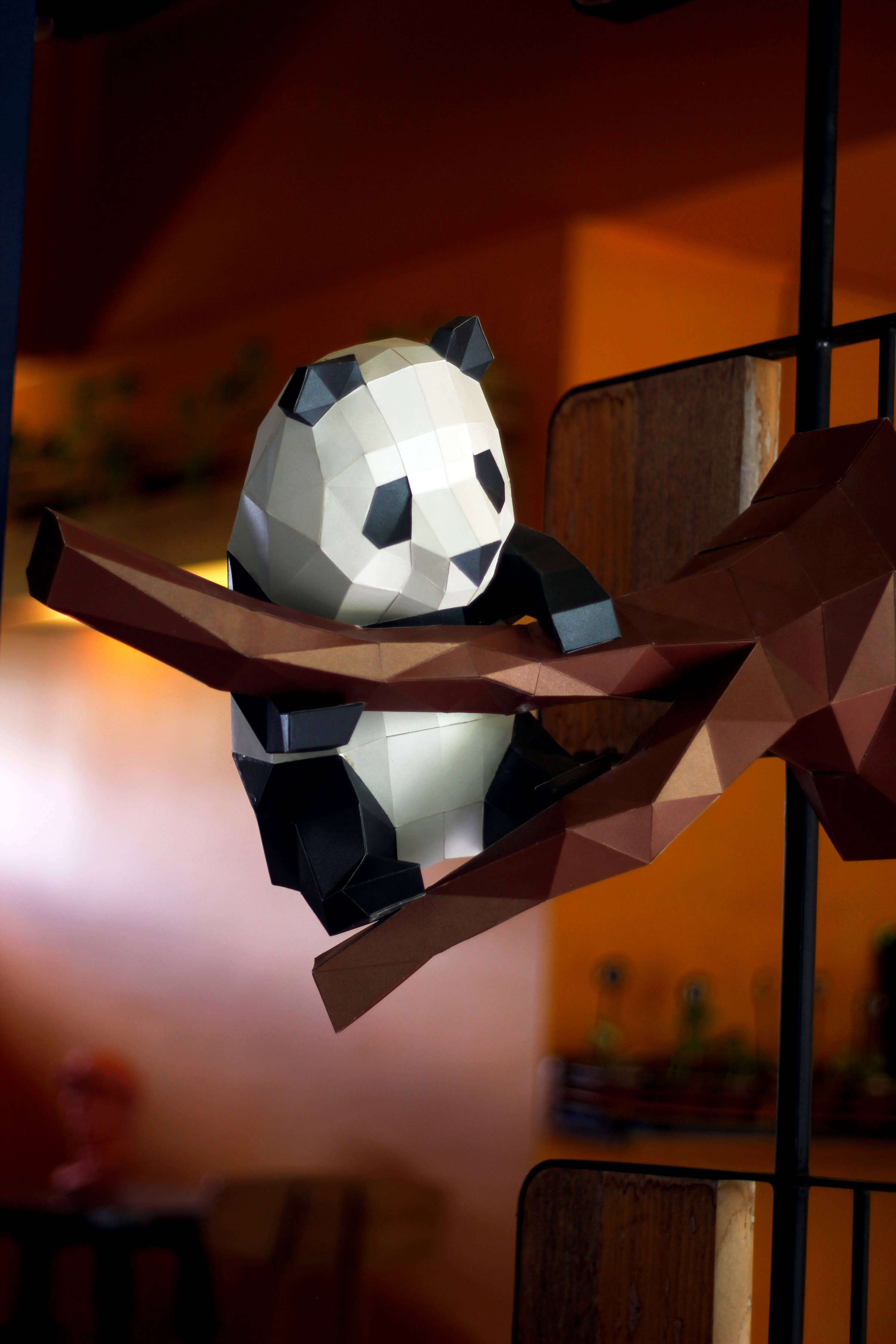 Panda 3D PaperCraft Wall Art Kit | Agora Makers Market