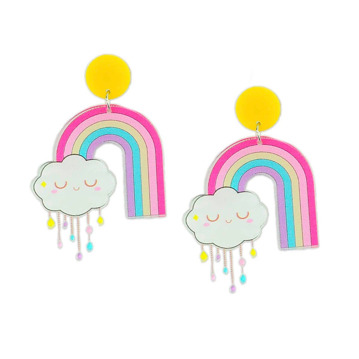 Pastel Cloud and Rainbow Earrings