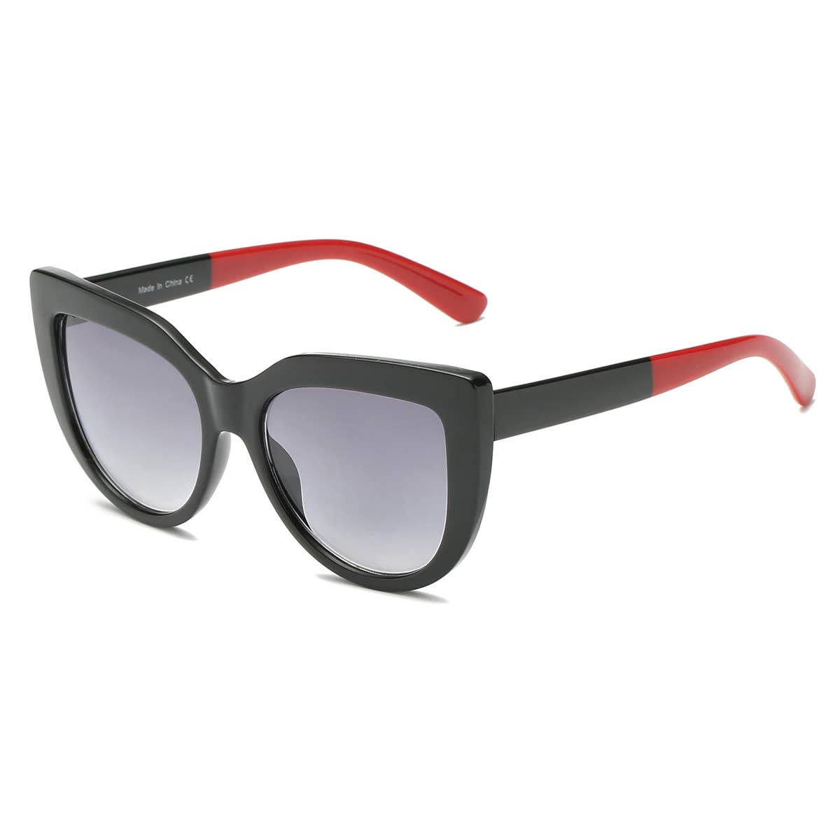 Beach Babe Black & Red Stripe Frame Sunglasses