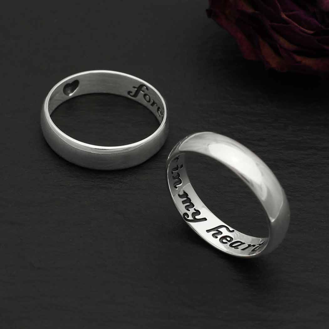 Forever in My Heart Sterling Silver Posy Ring