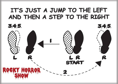 Rocky Horror Time Warp Steps Magnet