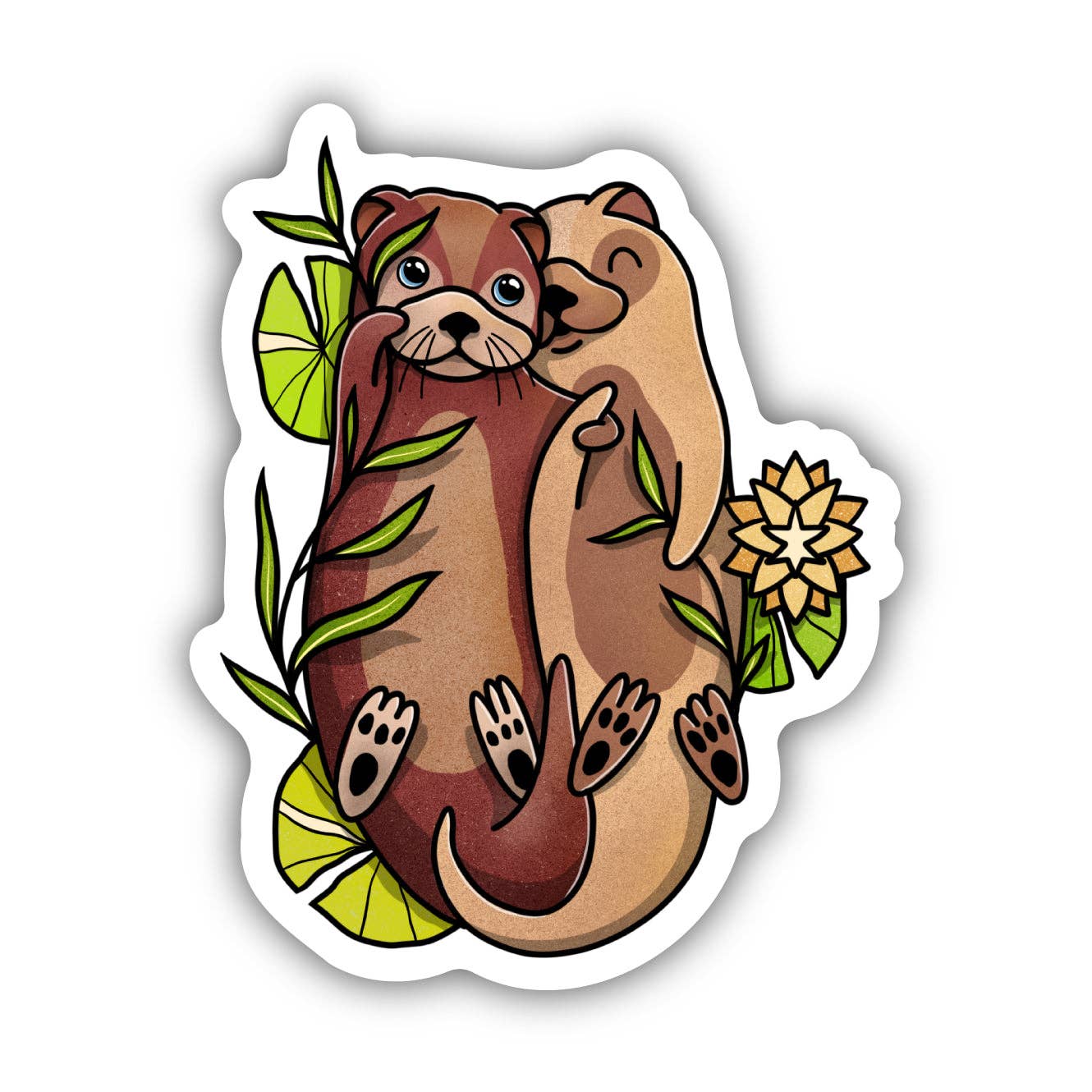 Cute Otter Love Sticker