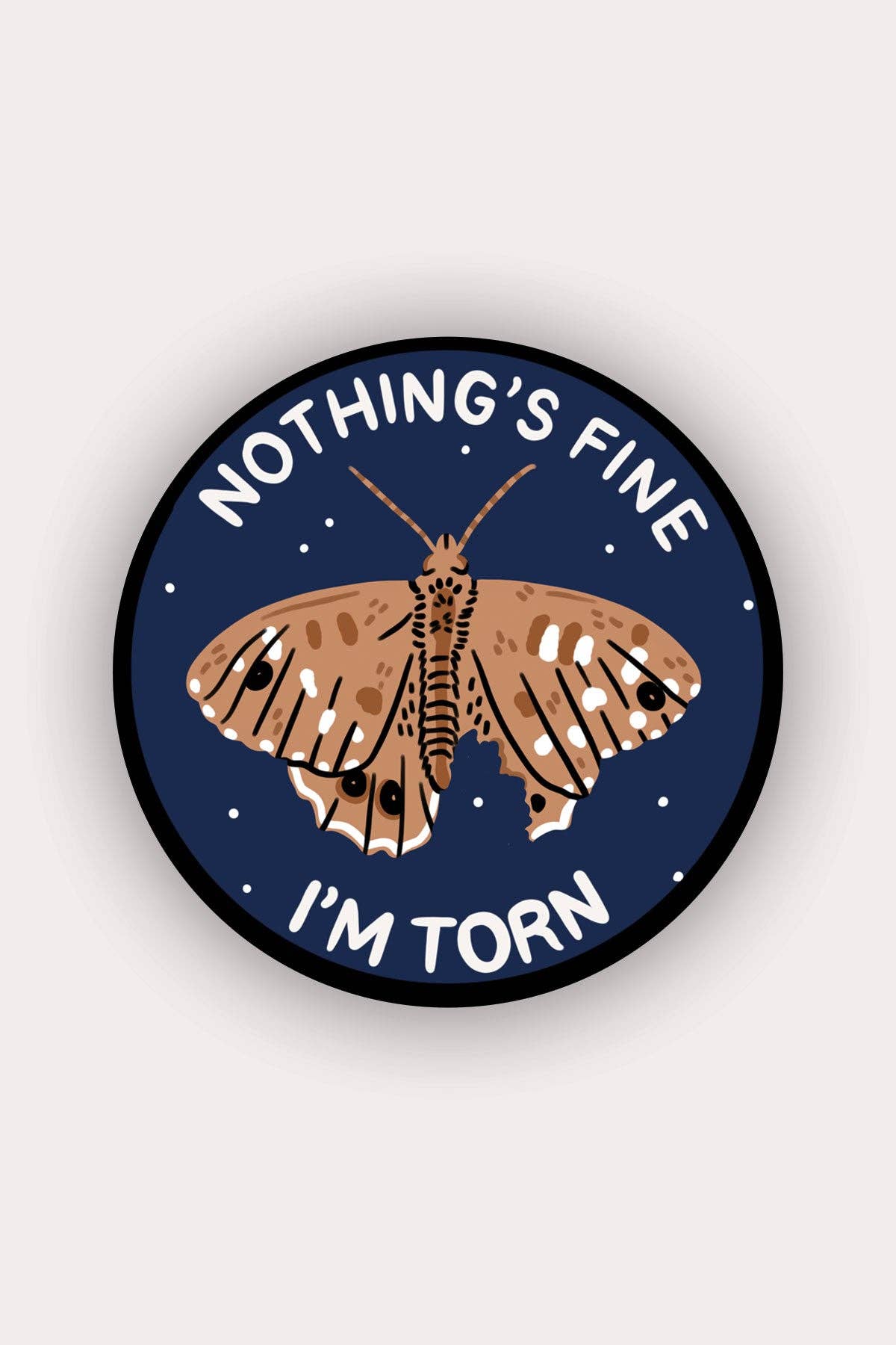 I'm Torn Moth Vinyl Sticker