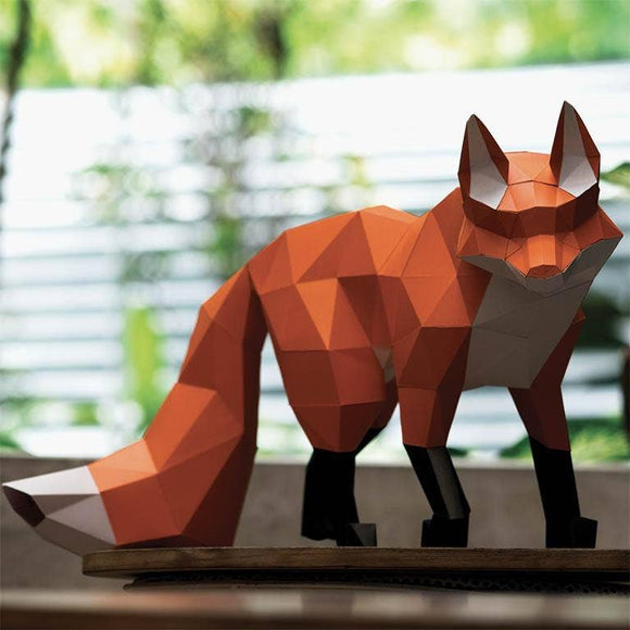 Walking Fox 3D PaperCraft Art Kit