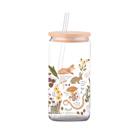 Flora & Fauna Can Glass