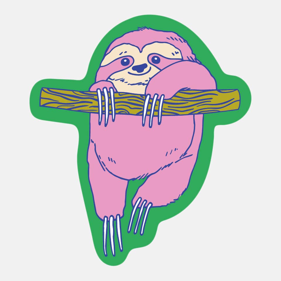 Sloth Pink Sticker