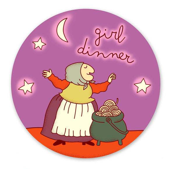 Girl Dinner Strega Nona Sticker
