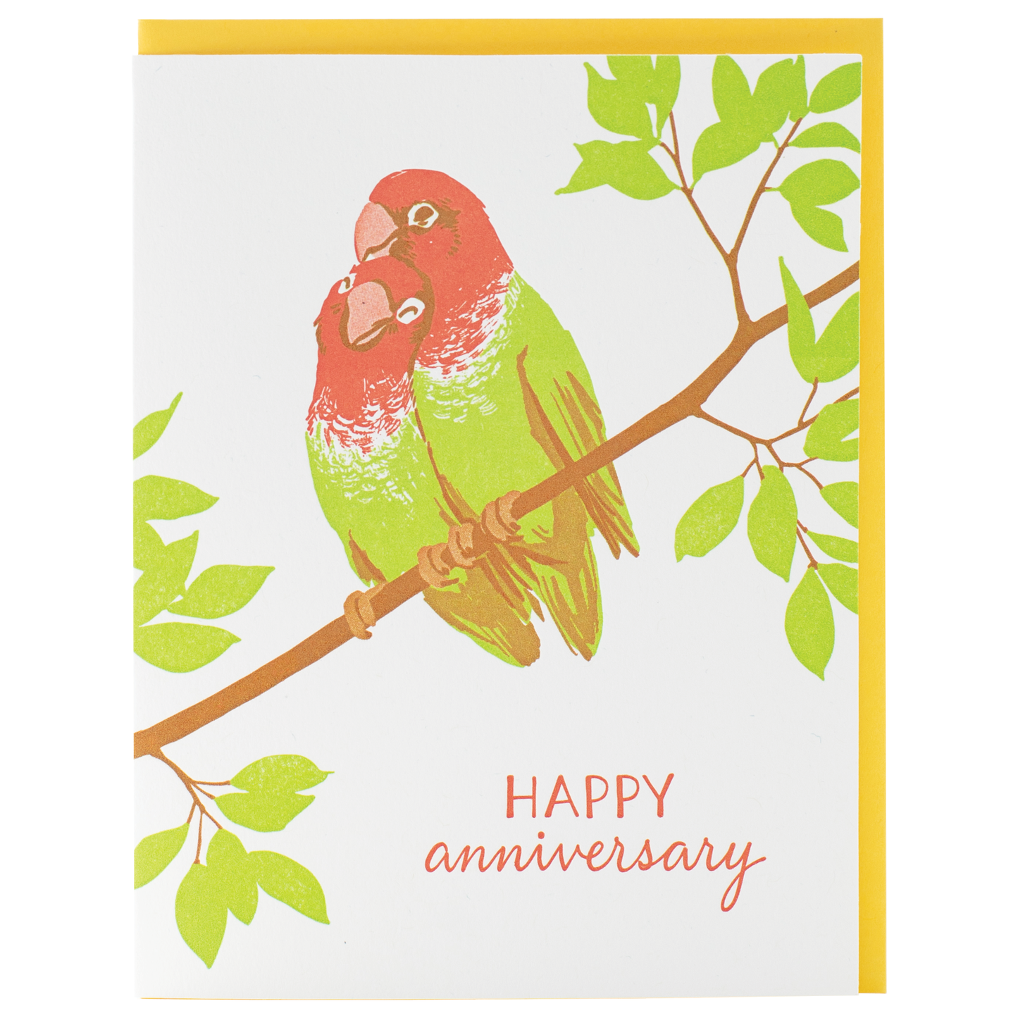 Sweet Lovebirds Anniversary Card
