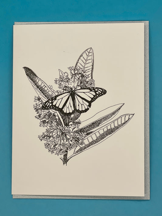Art Card - Milkweed and Monarch