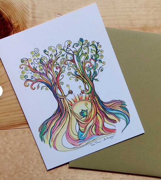 Tea Tree Print Greeting Card