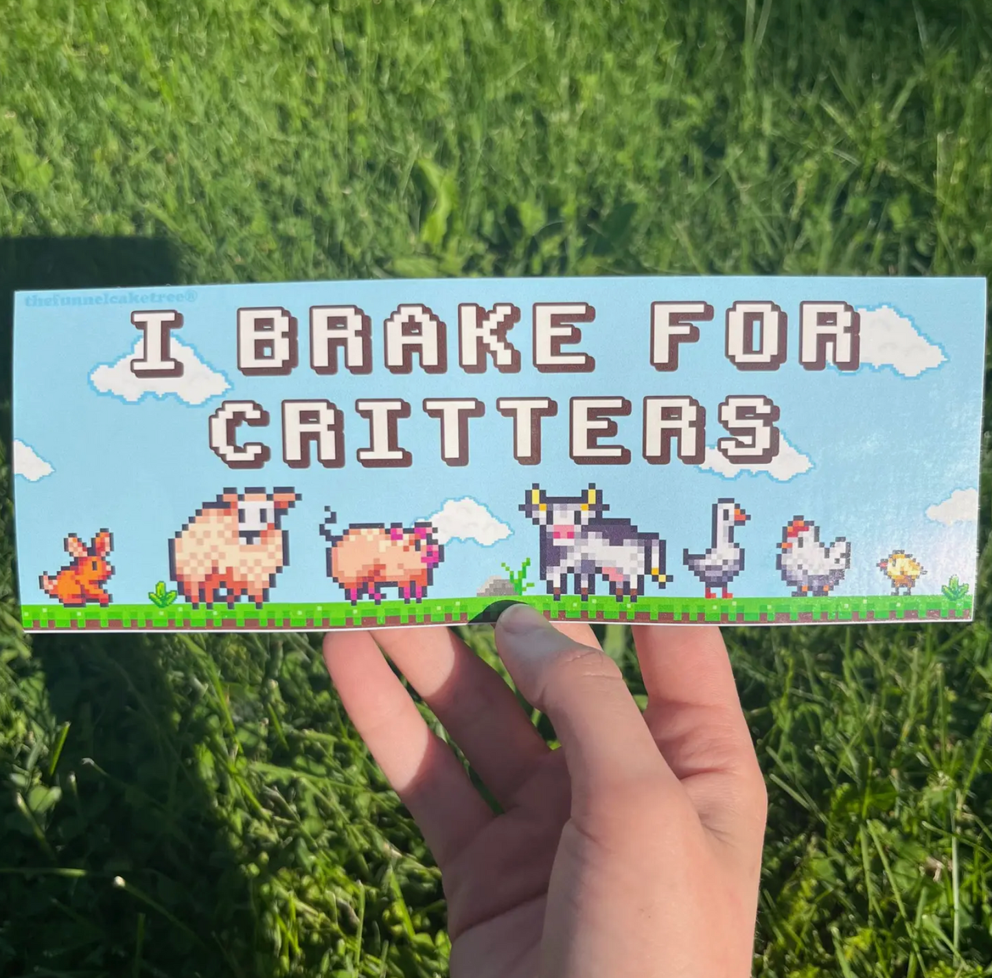 I Brake For Critters MINI Bumper Sticker
