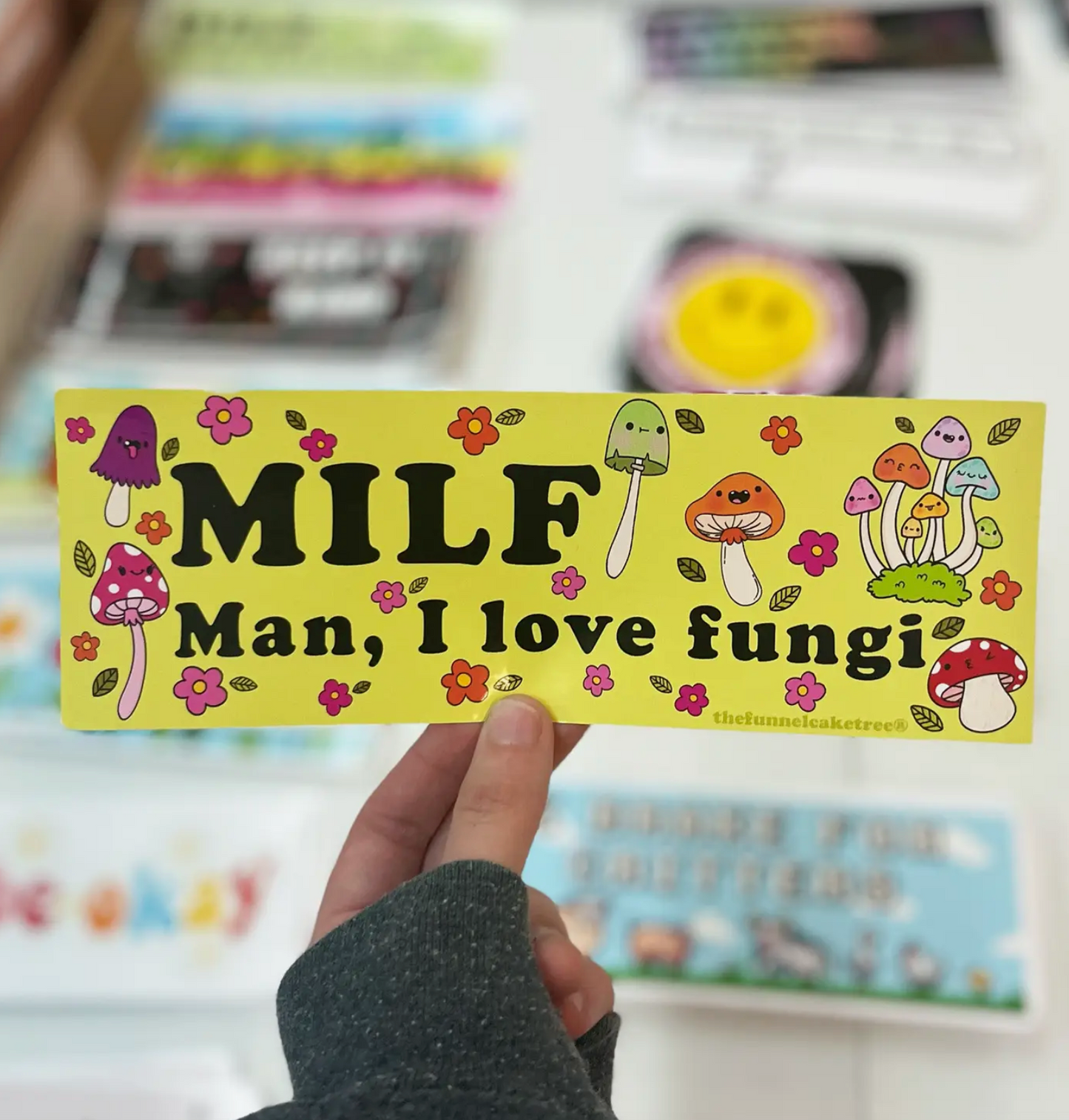 Man I Love Fungi MINI Bumper Sticker