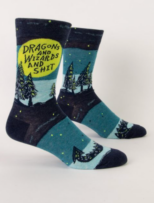 Dragons and Wizards Men's Crew Socks