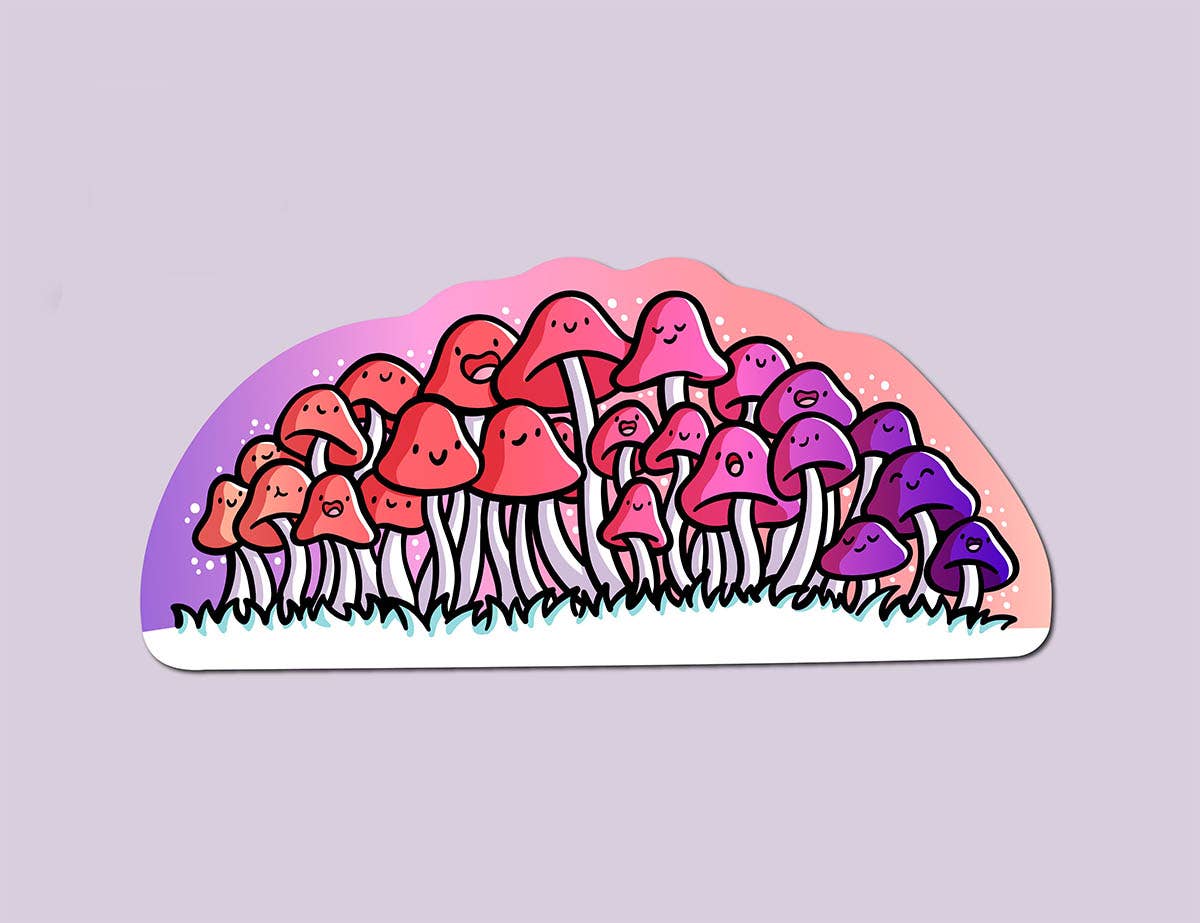 Mushroom Group Sticker