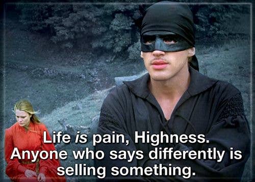 Princess Bride Life Is Pain Magnet