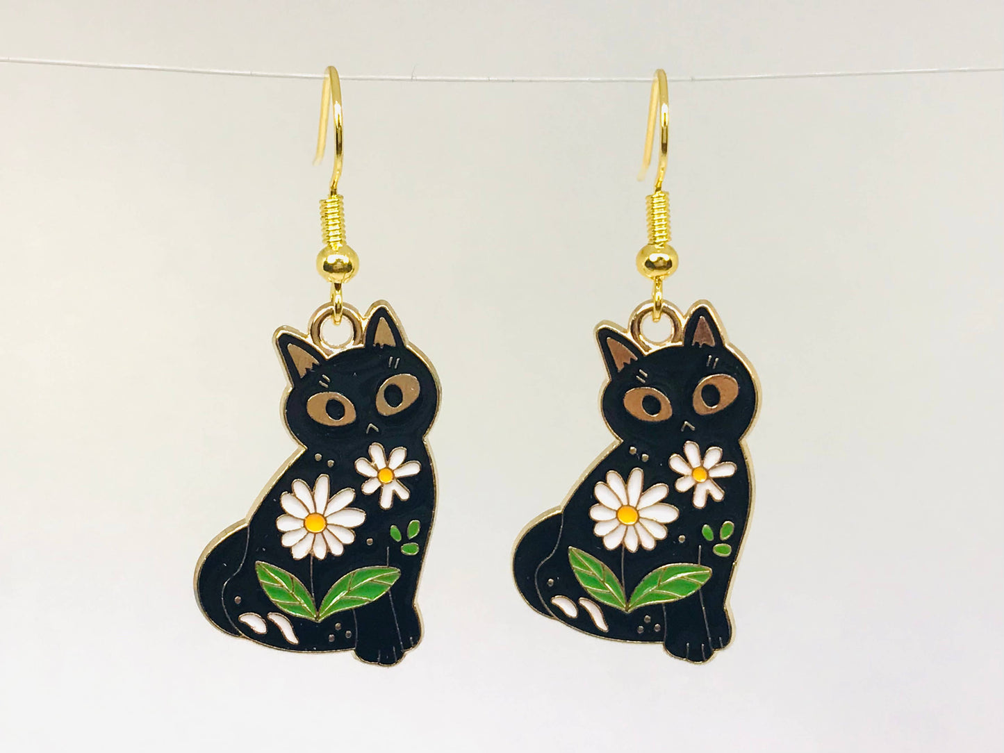 Flower Cat Earrings