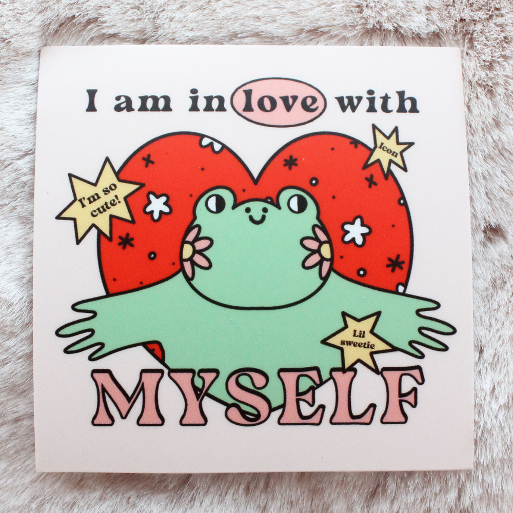 Love Myself Frog Sticker