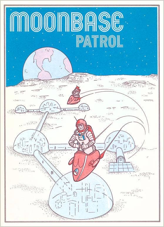 Moon Base Patrol Postcard