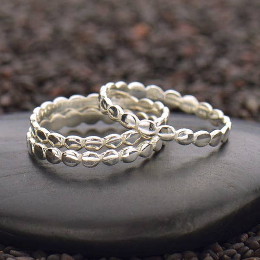 Dot Sterling Silver Stacking Ring