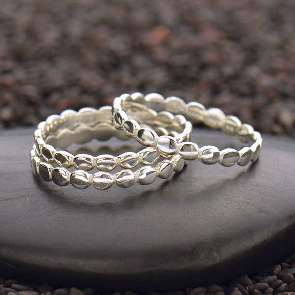 Dot Sterling Silver Stacking Ring