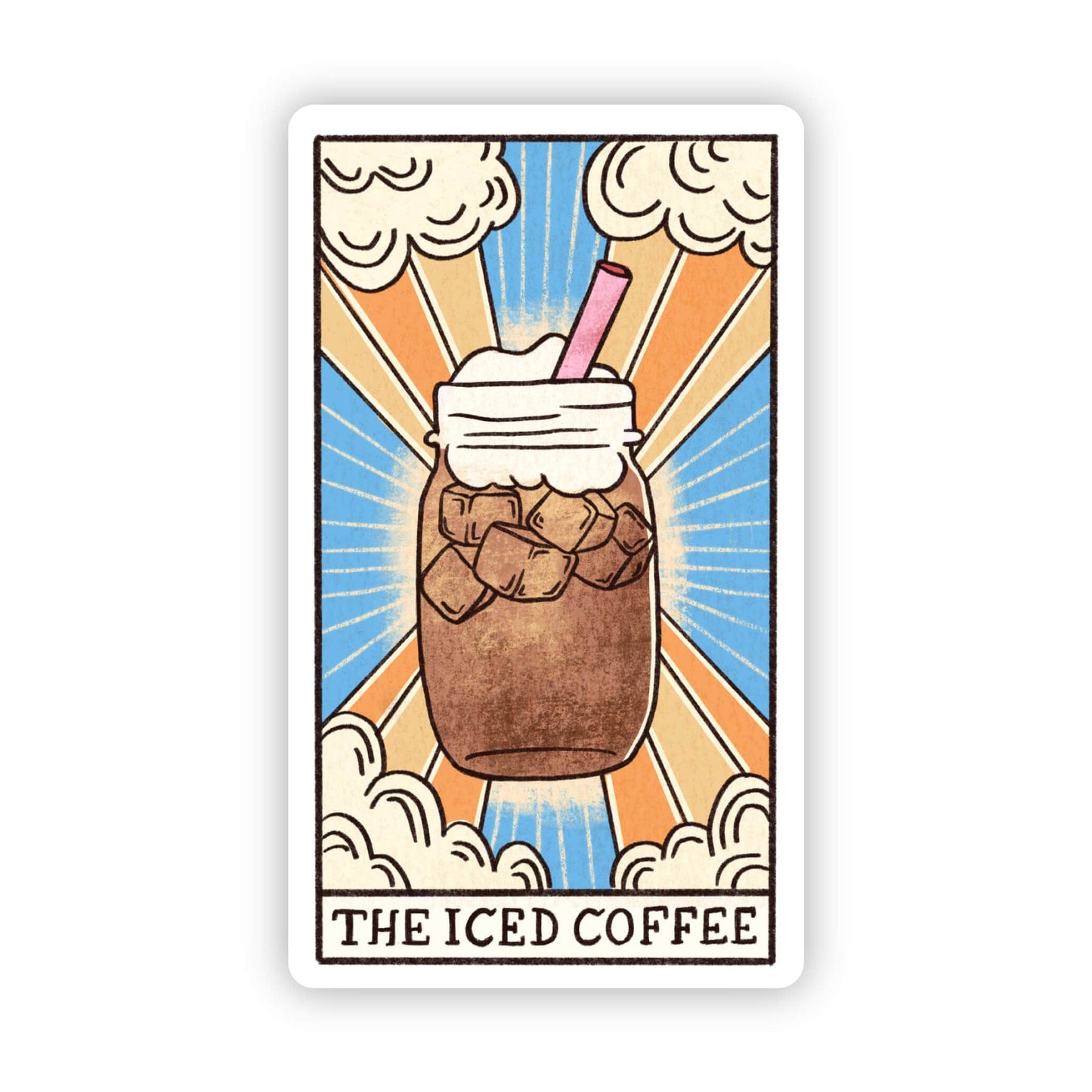 Iced Coffee Tarot Card Sticker