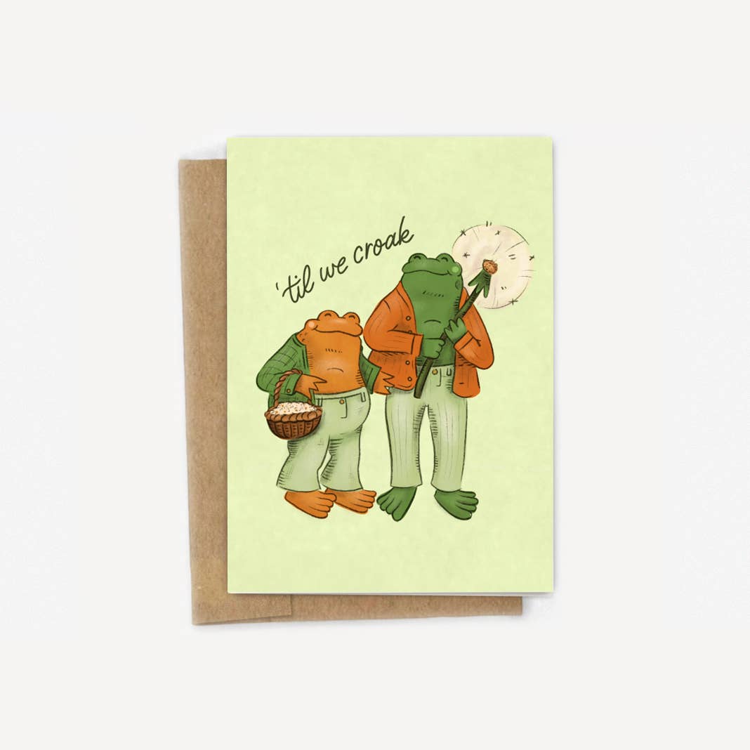 Til We Croak Frog & Toad Card