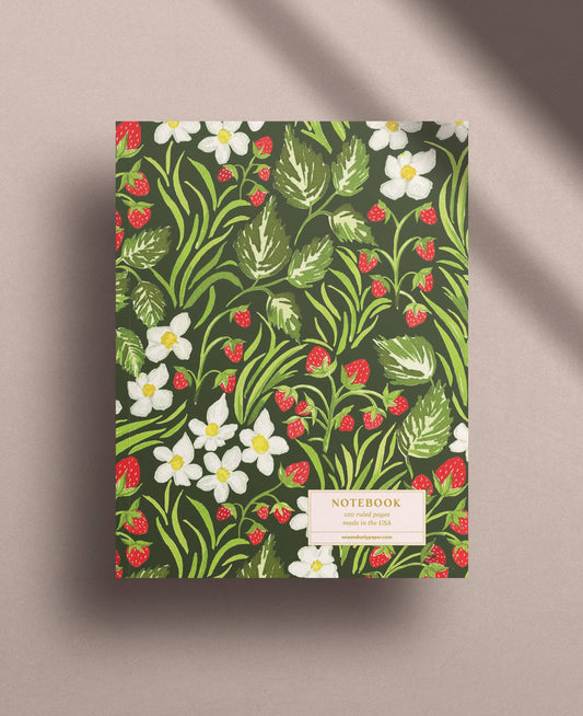 Wild Strawberry Perfect Bound Ruled Journal