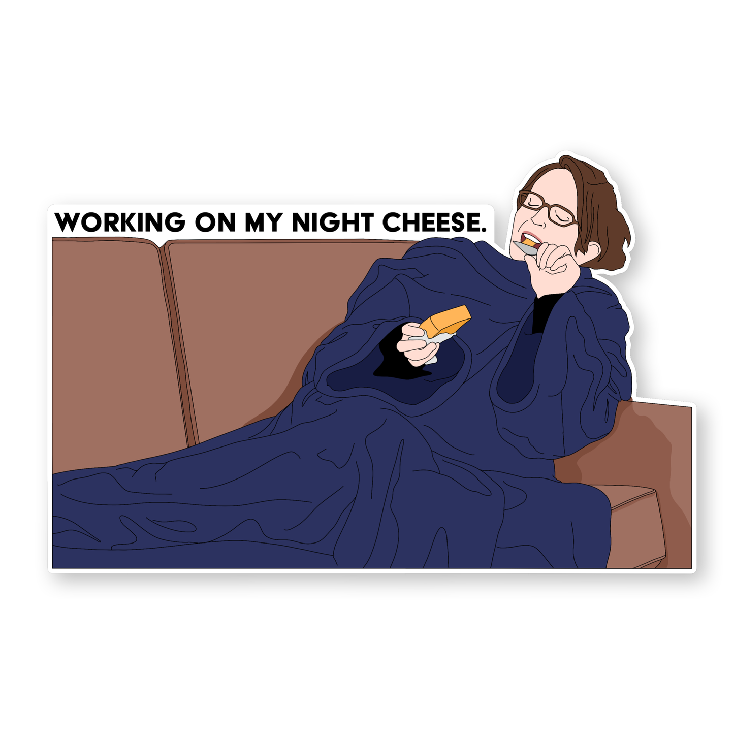 Liz Lemon Night Cheese Sticker
