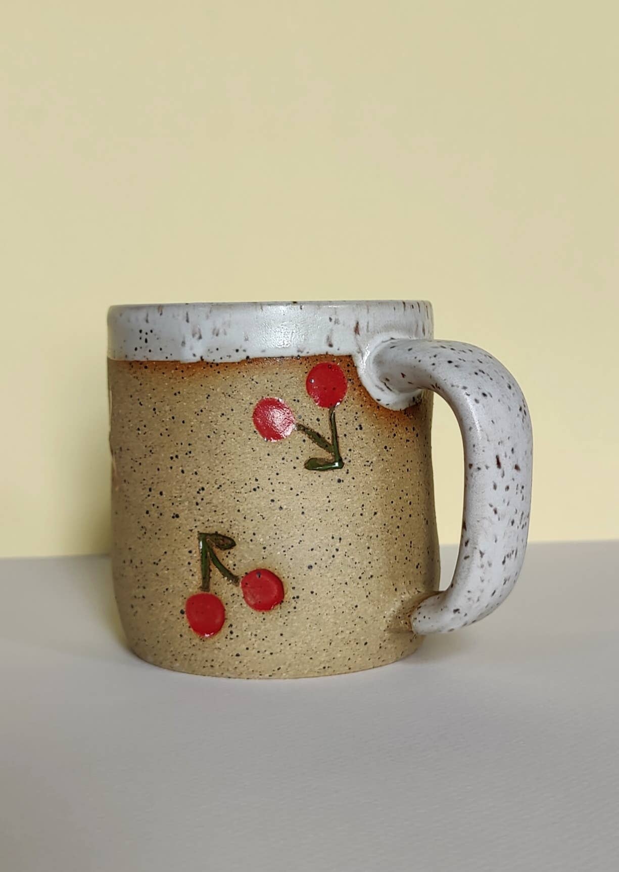 Cherry Stamped Mug