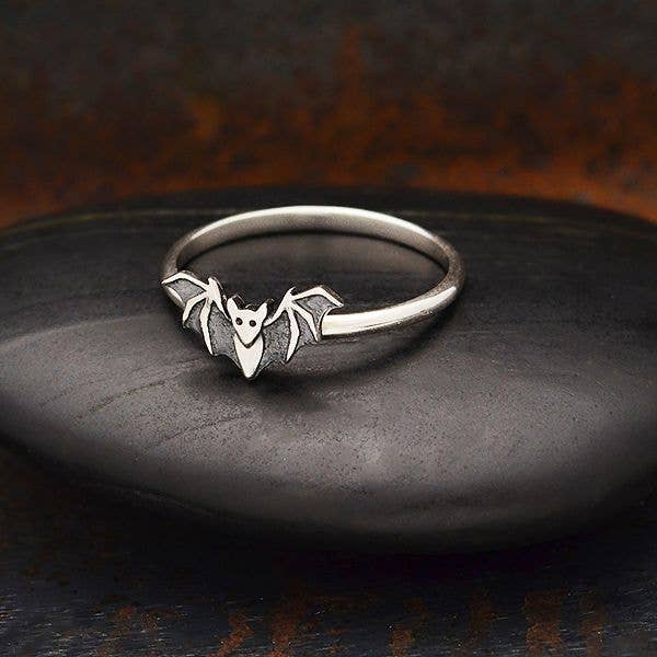 Bat Sterling Silver Ring