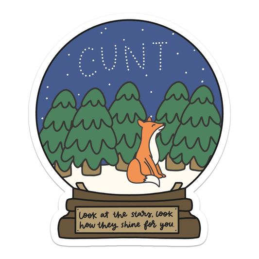 Look At The Stars Cunt Sticker