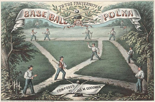 Baseball Polka Postcard