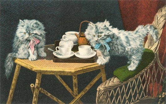 Kitten Tea Party Postcard